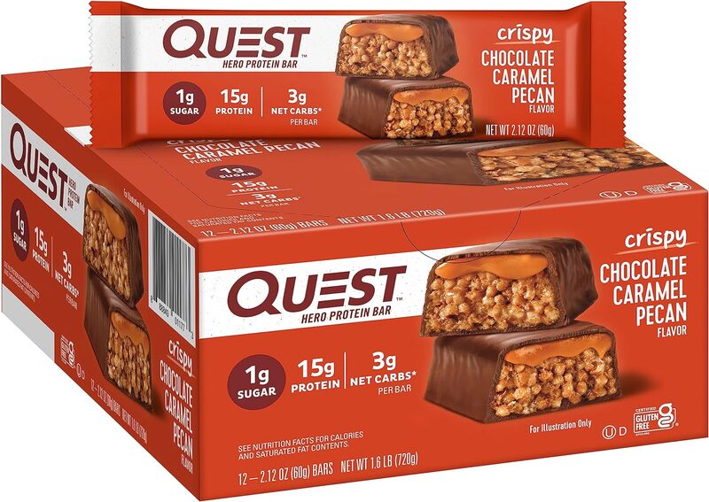 Quest Hero Bar 60g Chocolate Caramel Pecan 1x12